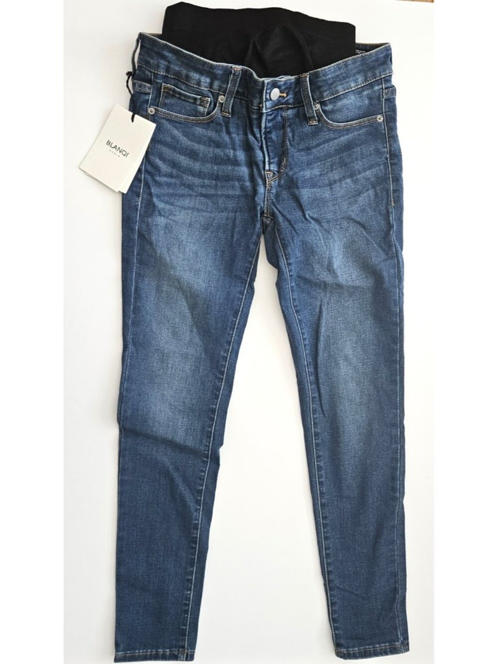 NWT Blanqi Denim 4 Full Panel Belly Support Maternity Skinny Jeans